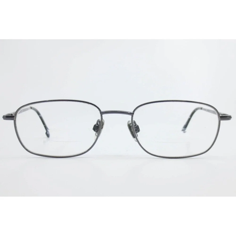 Van Heusen Albert GUN 140 Rectangular Gunmetal Metal Eyeglasses Frames 54-19